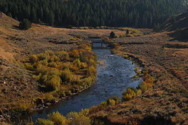 A creek that crosses the scenic byway